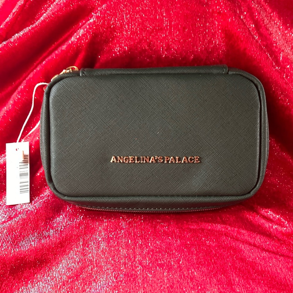 `Angelina's Palace Jewelry Bag Small Deep Evergreen NWT